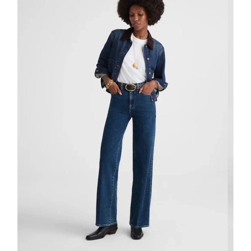 Madewell The Wide-Leg Jean in Super Stretch Denim Size 28 - Picture 5 of 12